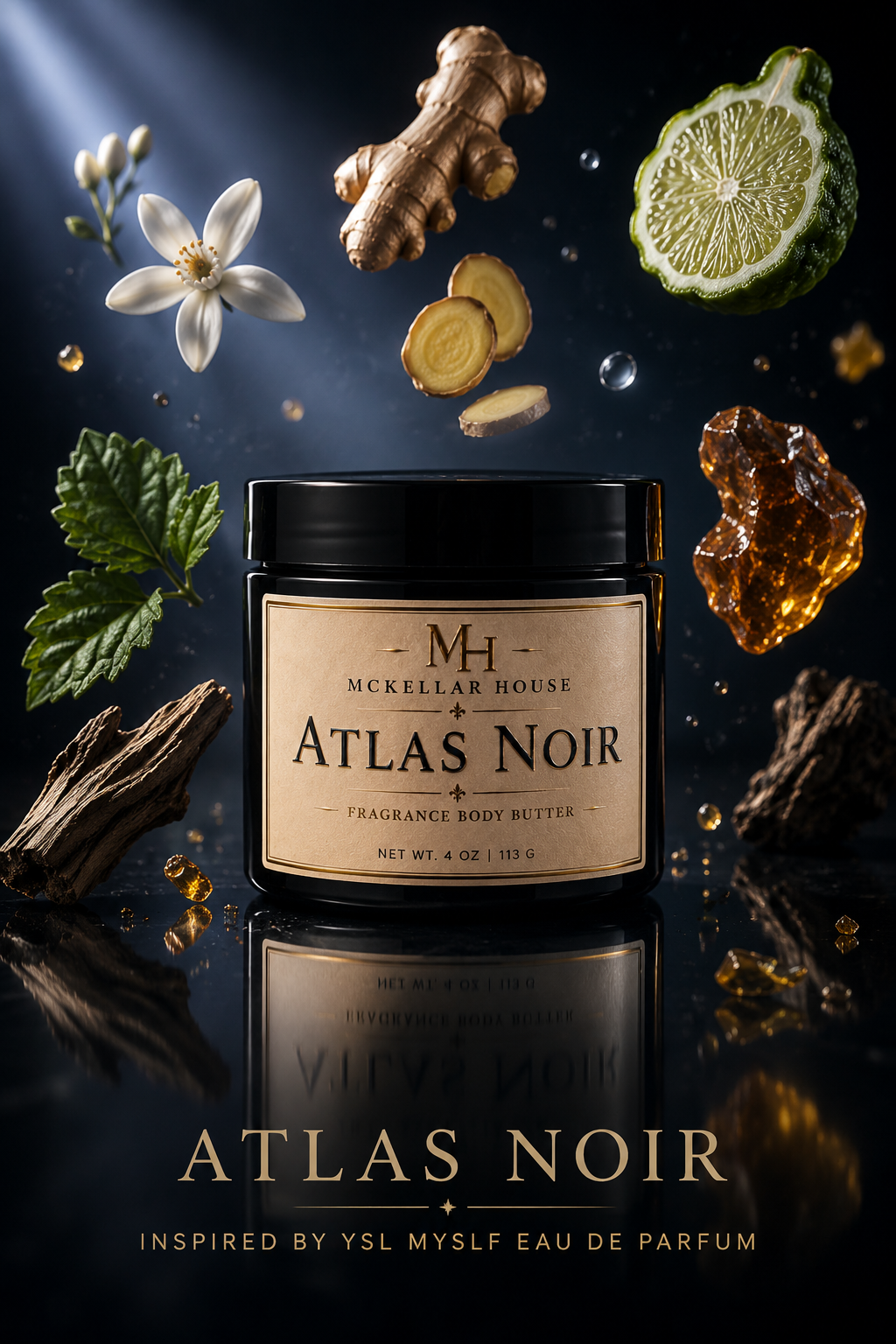 Atlas Noir — Fresh Woods & Amber Body Butter