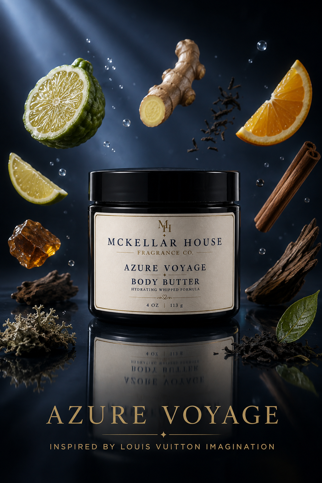 Azure Voyage™ Body Butter | Fresh Citrus & Tea | 4 oz