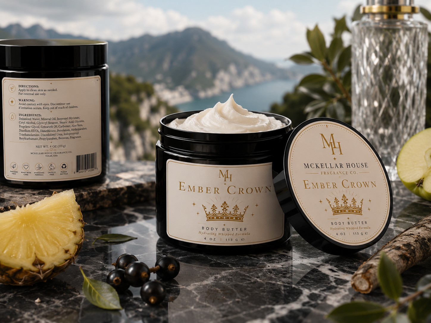 Ember Crown™ Body Butter | Pineapple, Birch & Smoky Musk | 4 oz